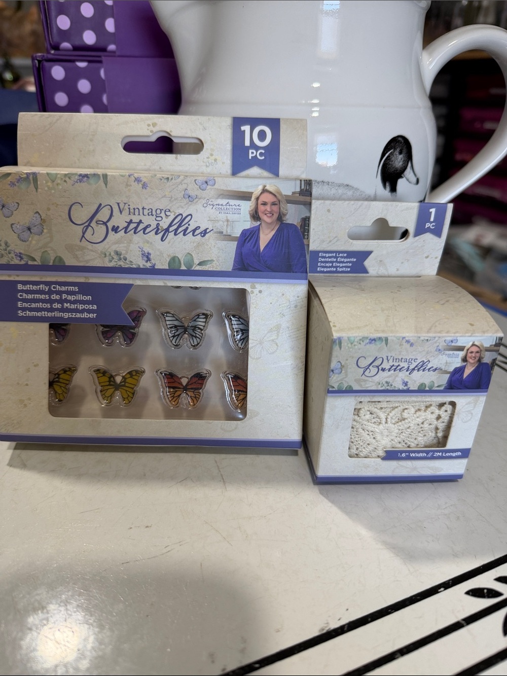 Crafters Companion Vintage Butterflies Charms and Lace